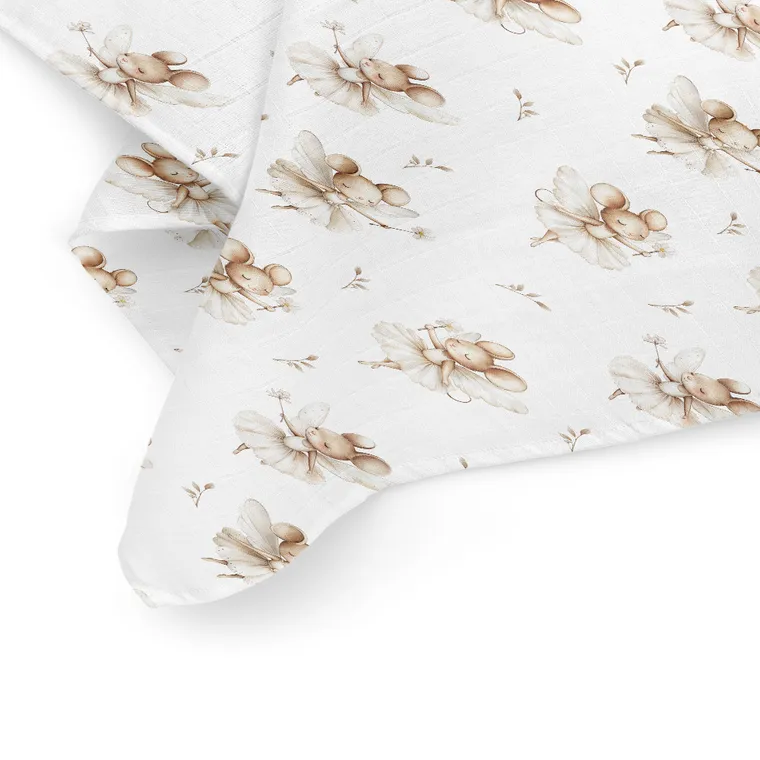 Bocioland, Myszki, pieluszka bambusowa, 40-40 cm