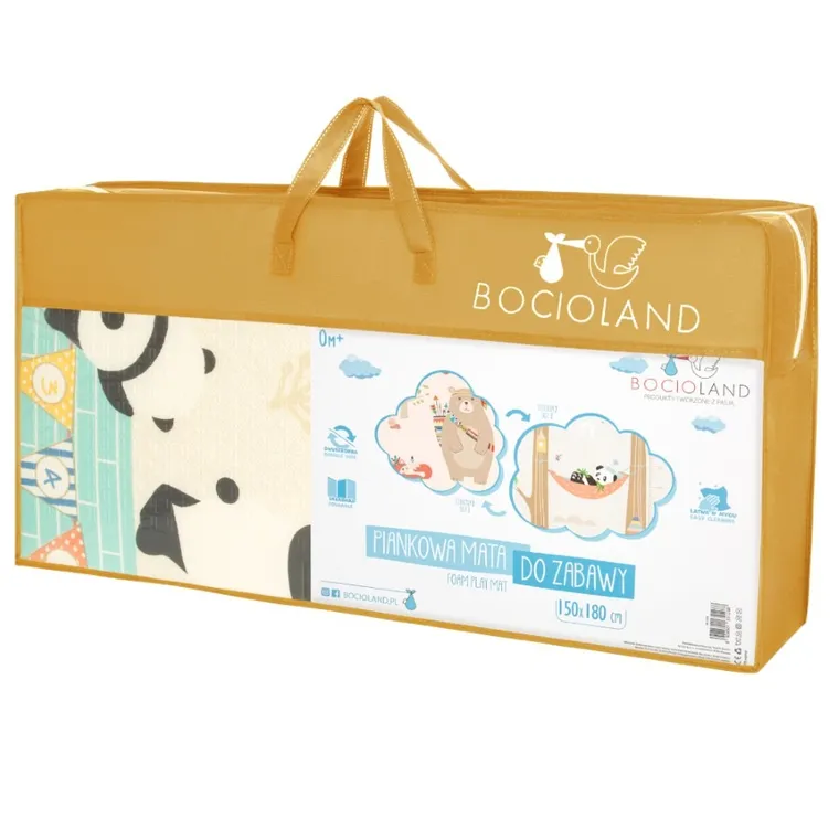 Bocioland, Panda, składana mata piankowa, 150-180 cm