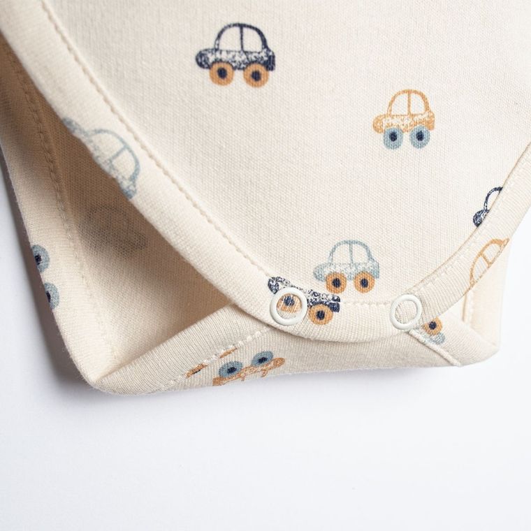 Body chłopięce z długim rękawem, beżowe, Nicol