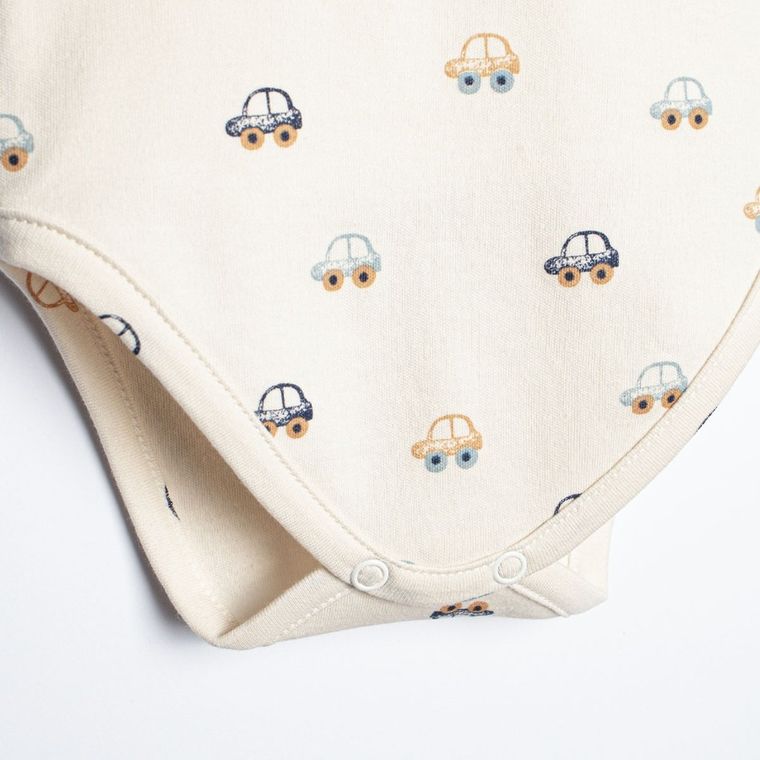 Body chłopięce z długim rękawem, beżowe, Nicol