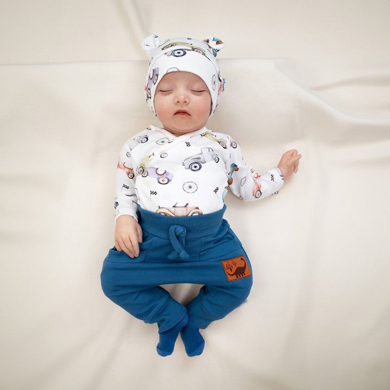 Body chłopięce z długim rękawem, białe, Nicol