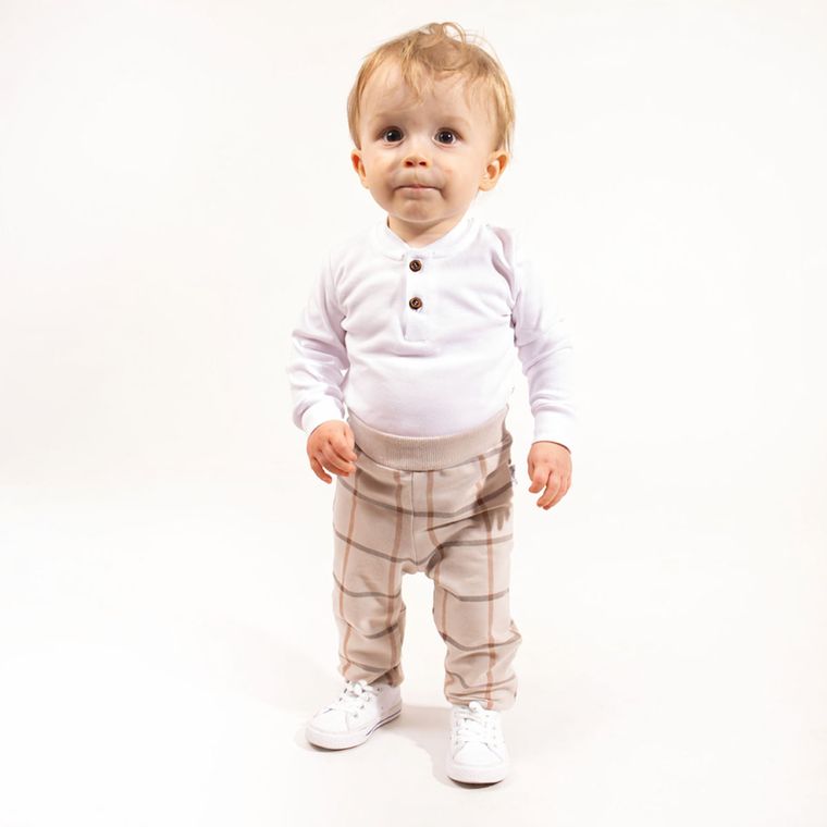 Body chłopięce z długim rękawem, białe, Nicol