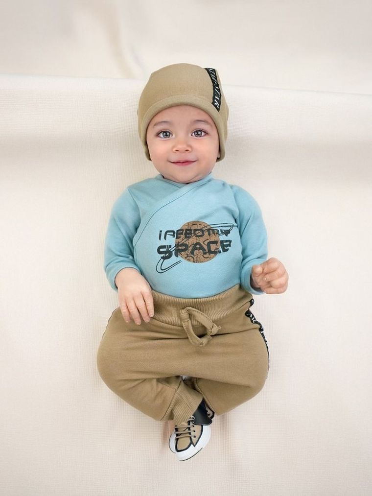 Body chłopięce z długim rękawem, miętowe, Nicol