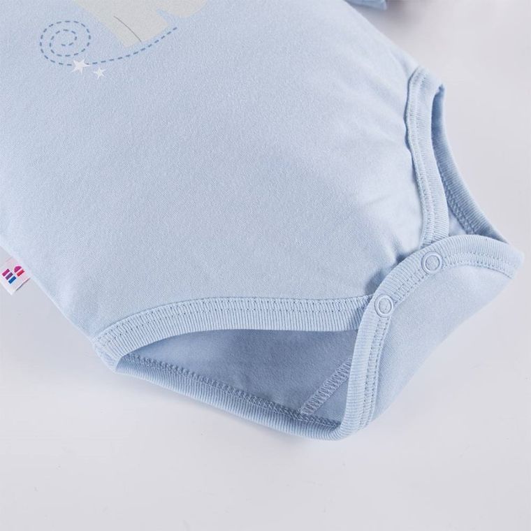 Body chłopięce z długim rękawem, niebieskie, Eevi