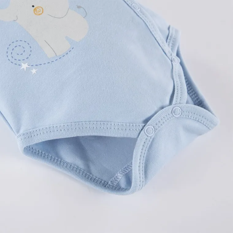 Body chłopięce z długim rękawem, niebieskie, Eevi