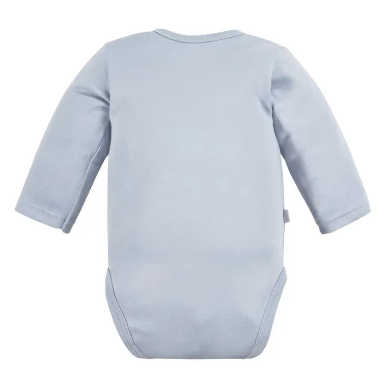 Body chłopięce z długim rękawem, niebieskie, Eevi