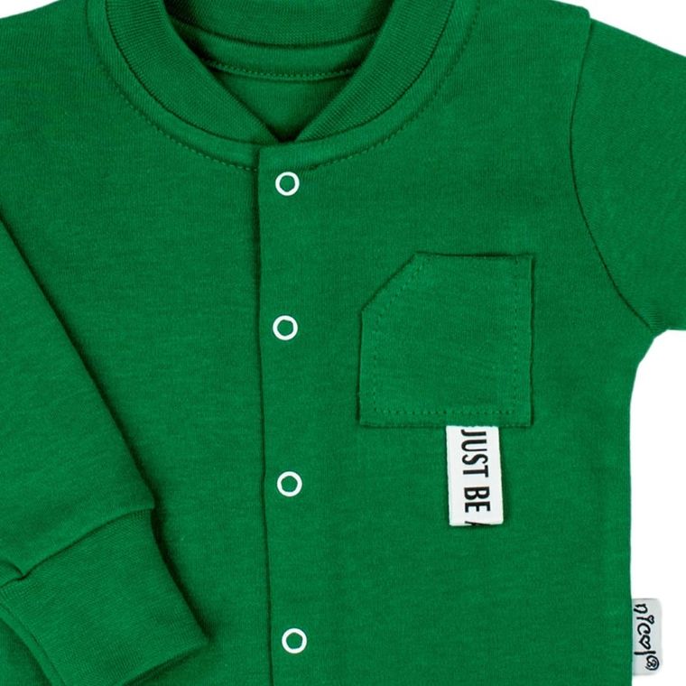Body chłopięce z długim rękawem, zielone, Nicol