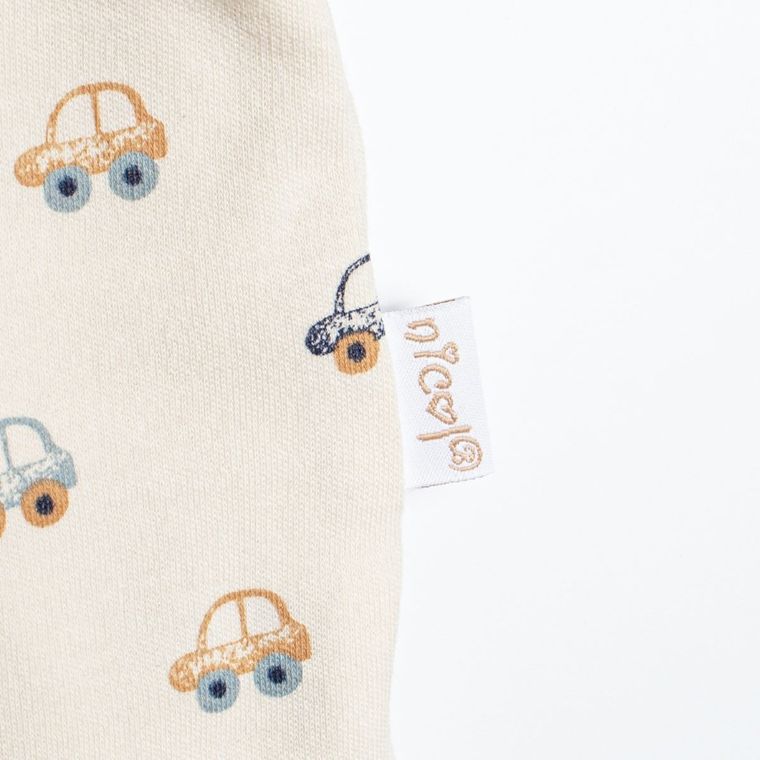 Body chłopięce z krótkim rękawem, beżowe, Nicol