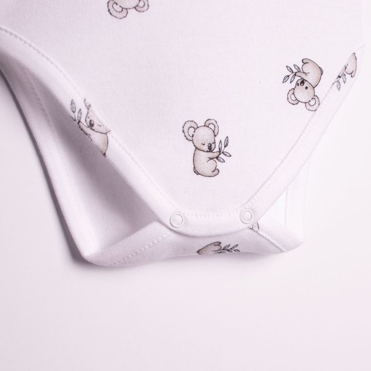 Body chłopięce z krótkim rękawem, białe, Nicol