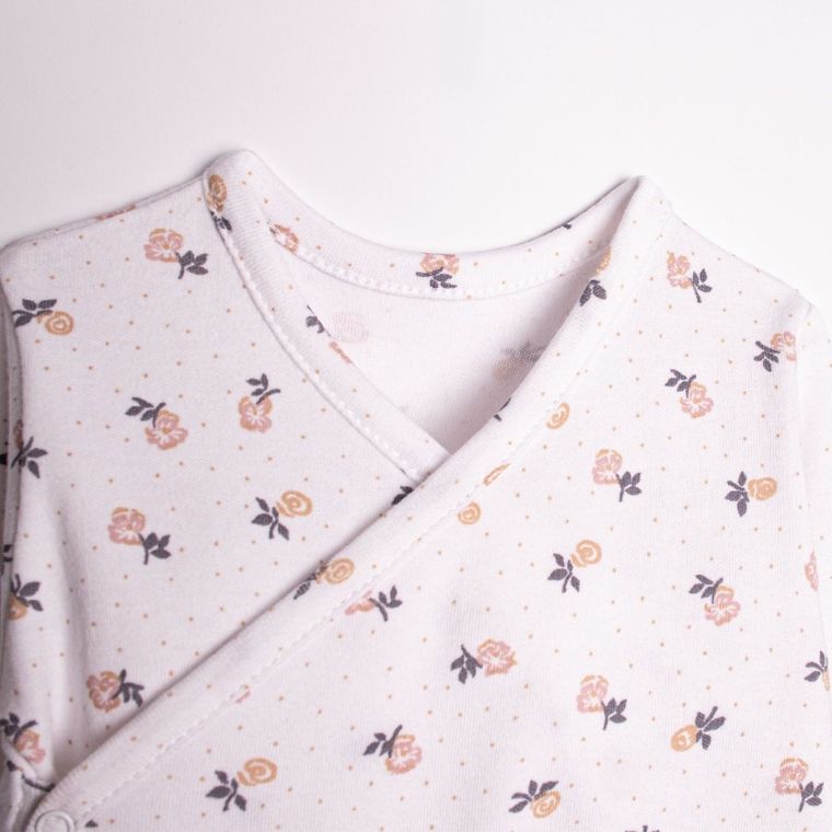 Body dziewczęce z długim rękawem, białe, Nicol