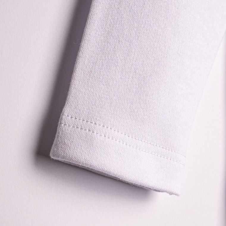 Body dziewczęce z długim rękawem, białe, Nicol