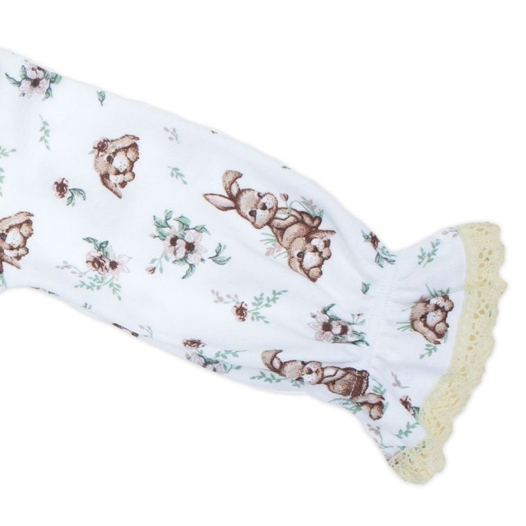 Body dziewczęce z długim rękawem, ecru, Nicol