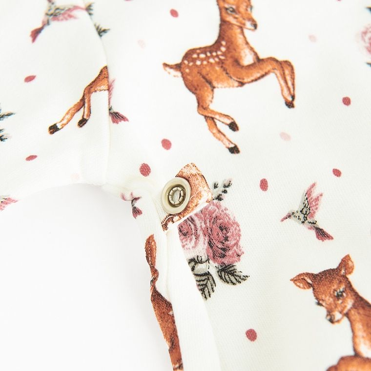 Body dziewczęce z długim rękawem, ecru, Nicol