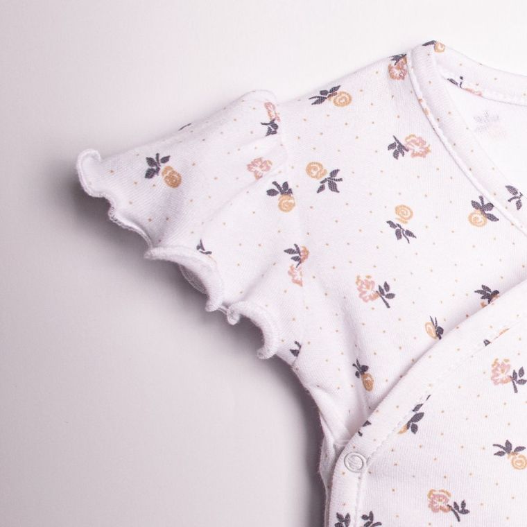 Body dziewczęce z krótkim rękawem, białe, Nicol