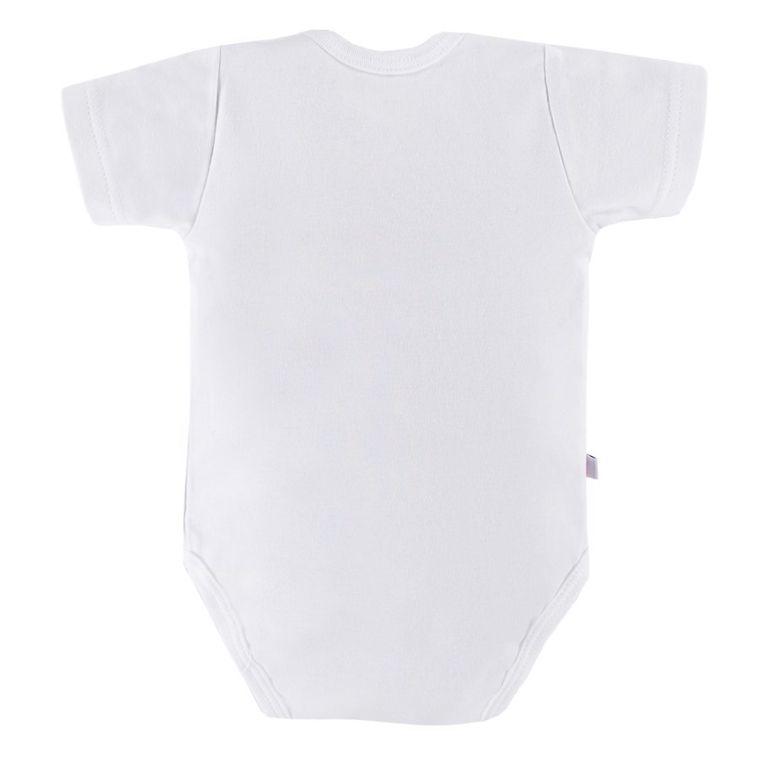 Body dziewczęce z krótkim rękawem, białe, owieczka, Eevi