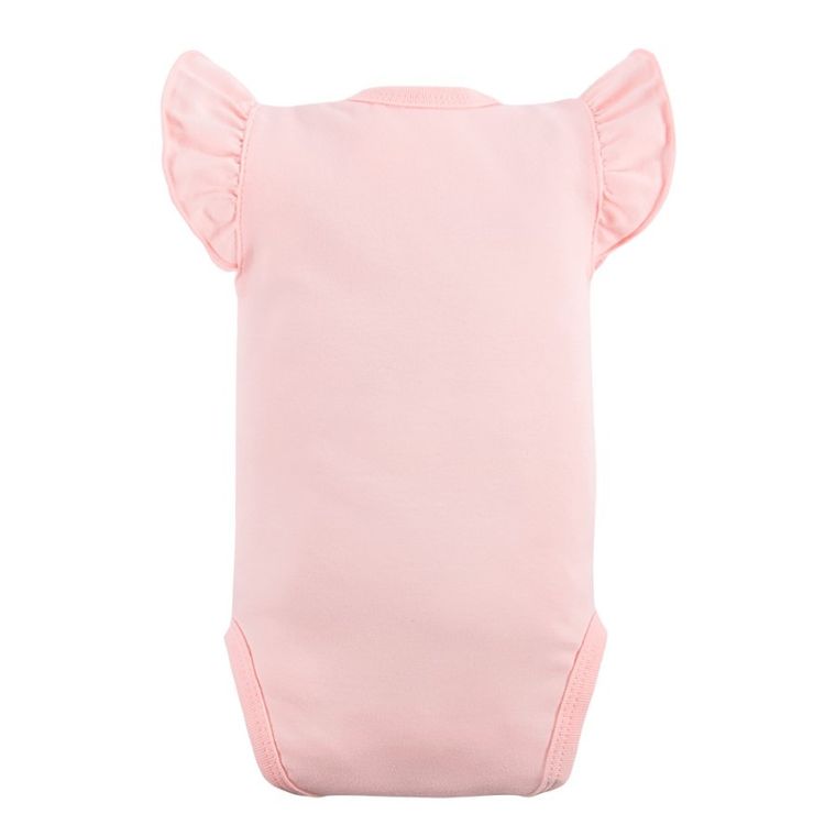 Body dziewczęce z krótkim rękawem, koralowe, Eevi