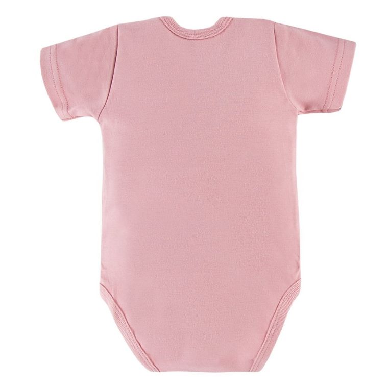 Body dziewczęce z krótkim rękawem, różowe, myszka, Eevi