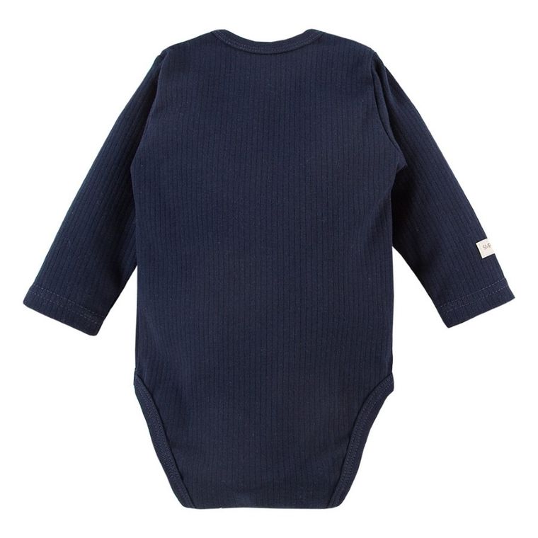 Body niemowlęce z długim rękawem, granatowe, Eevi