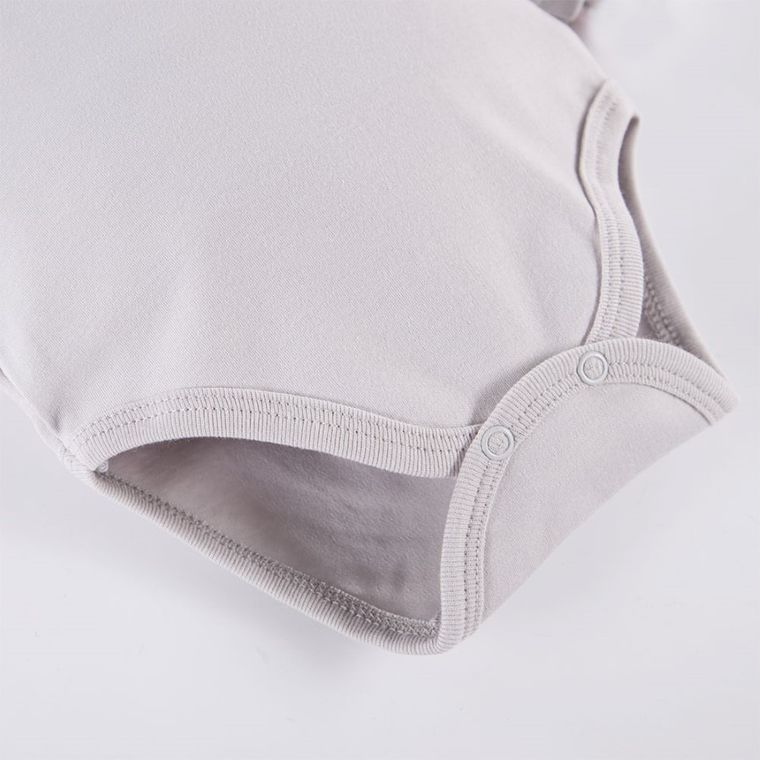 Body niemowlęce z długim rękawem, szare, Eevi