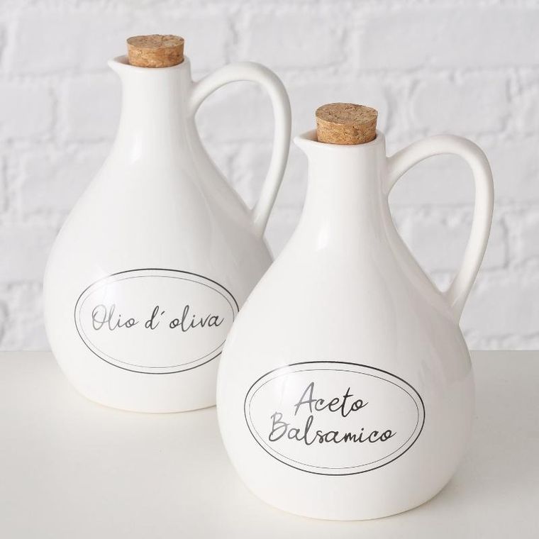 Boltze, dzbanek z korkiem na oliwę lub ocet, Cucina, wys. 20 cm