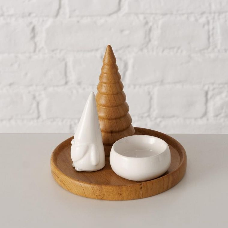 Boltze Home, Amira, świecznik na tealight z choinką, 13 cm