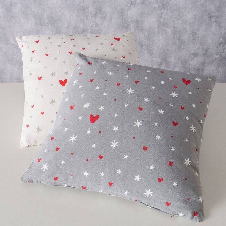 Boltze Home, Anella, ozdobna poduszka w drobny wzór, 45-45 cm