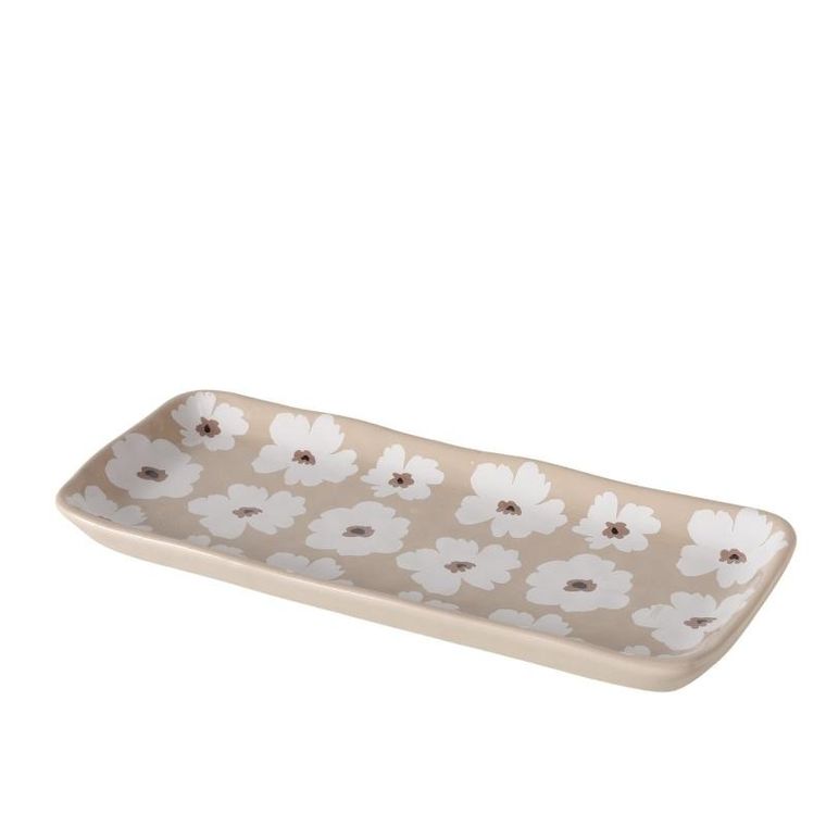 Boltze Home, Canea, patery ceramiczne w kwiaty, 13-15 cm