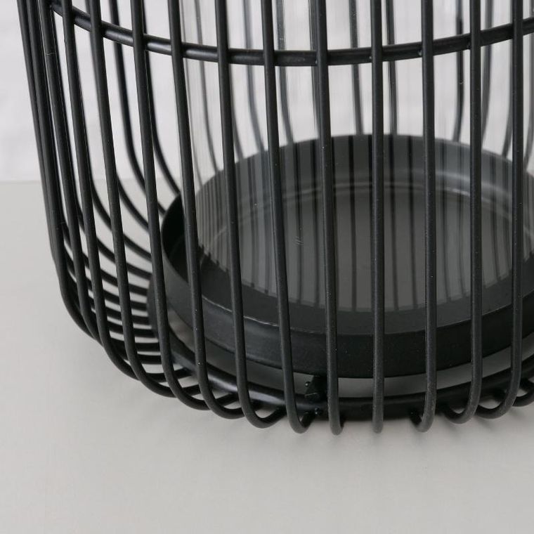 Boltze Home, Cindy, lampion metalowy ze szklanym wkładem, 14 - 20 cm