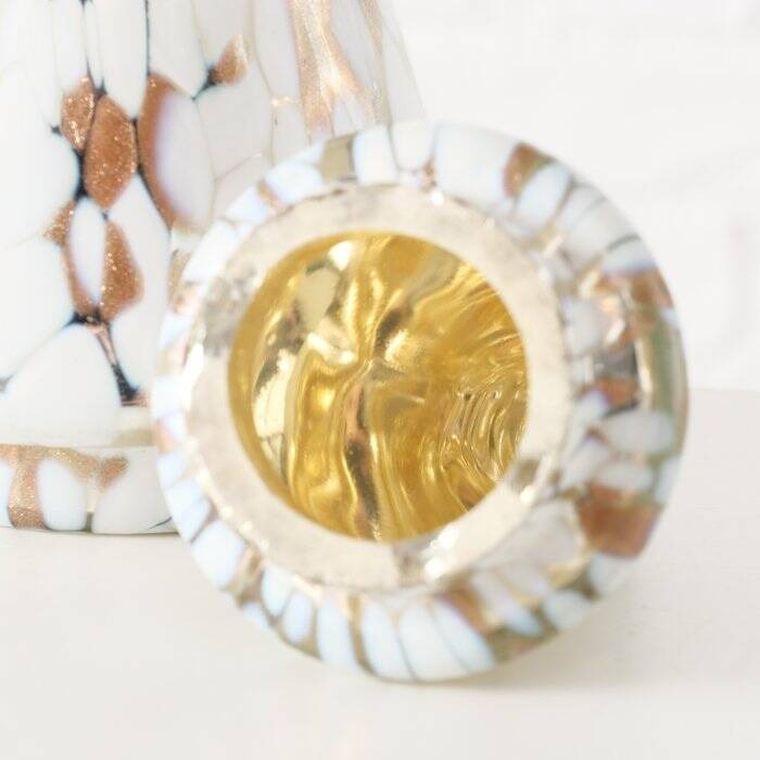 Boltze Home, Dotti, szklana świeca w kształcie choinki, 17,5 cm