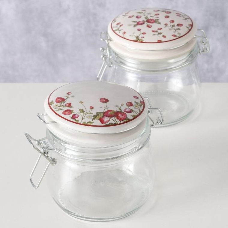 Boltze Home, Emily, słoik kuchenny dekoracyjny, z pokrywką, 450 ml