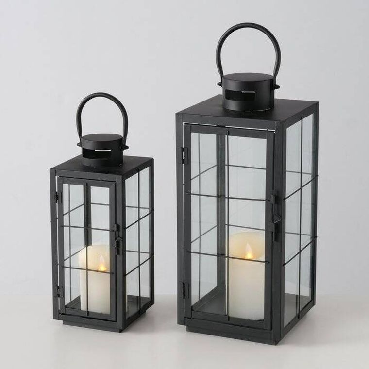 Boltze Home, Esbjerg, lampiony na świece do użytku wewnętrznego, 2 szt.