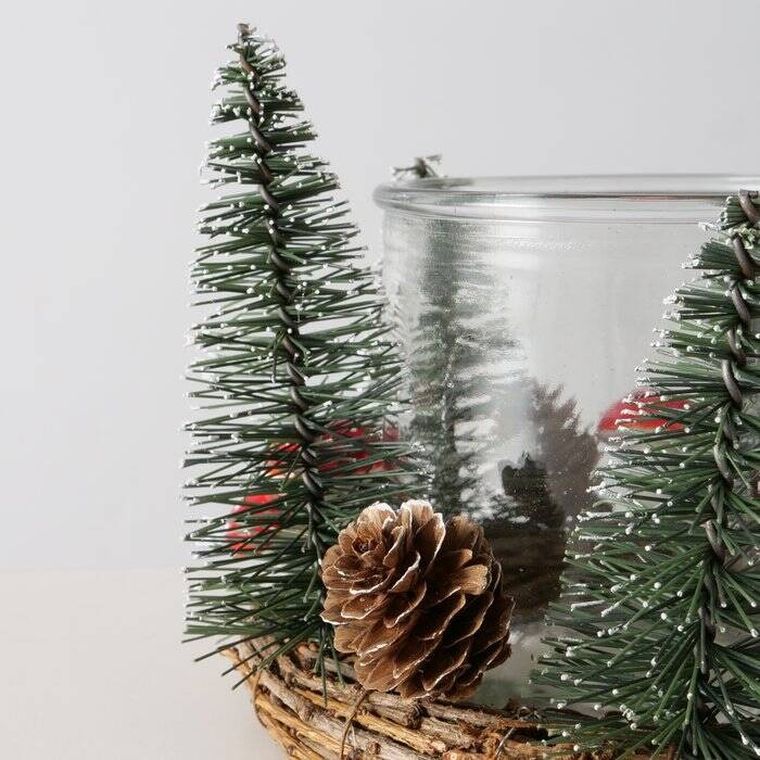 Boltze Home, Fairytale, świąteczny świecznik stroik, wys. 13,9 cm