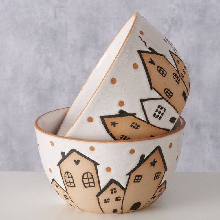 Boltze Home, Inken, miseczka ceramiczna, średnica 15 cm