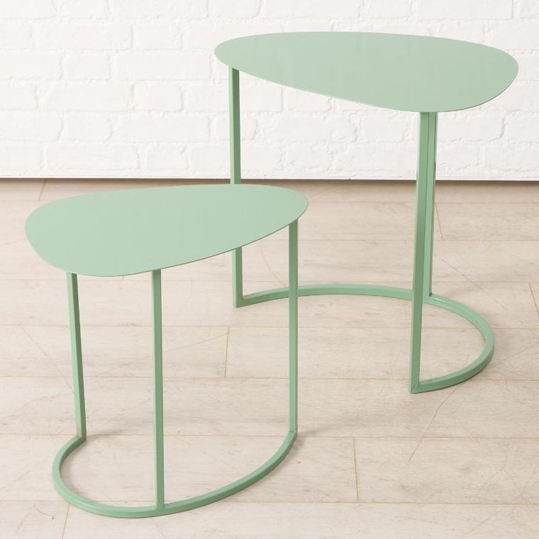 Boltze Home, Jerry, zestaw dwóch stolików kawowych, łezka, metalowych