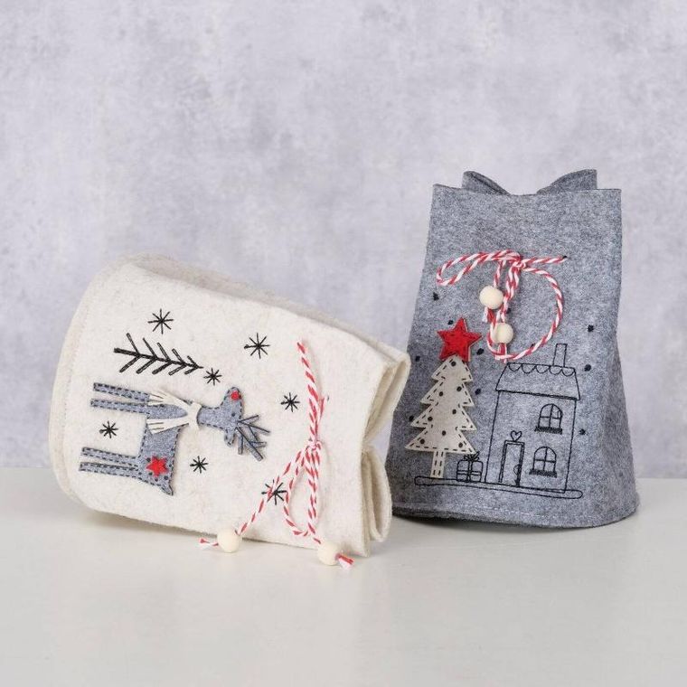 Boltze Home, Joy, worek na prezenty ze sztywnego materiału, wys. 14,5 cm