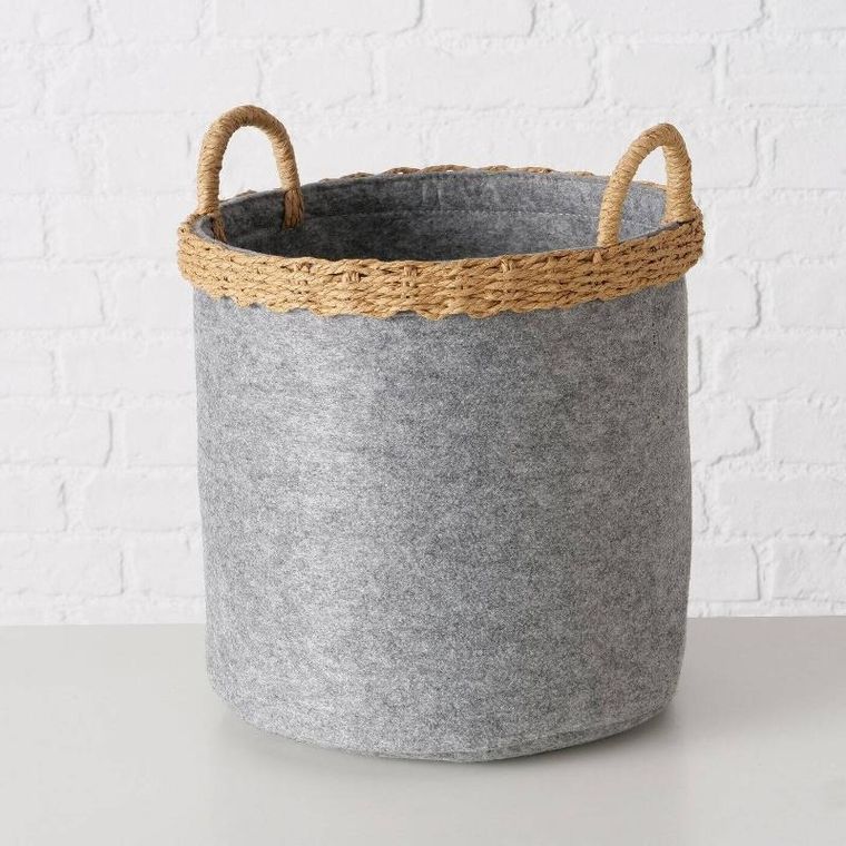 Boltze Home, kosze do przechowywania, Nilo, filcowe, okrągłe, 2 szt.