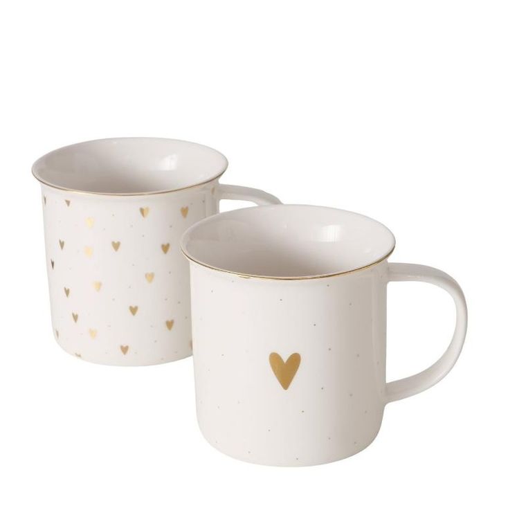 Boltze Home, kubek porcelanowy, ręcznie malowany, Dilara, 370 ml