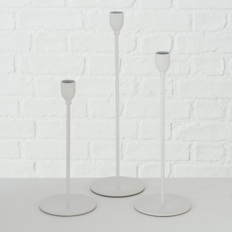 Boltze Home, Malte, metalowe świeczniki na świece obiadowe