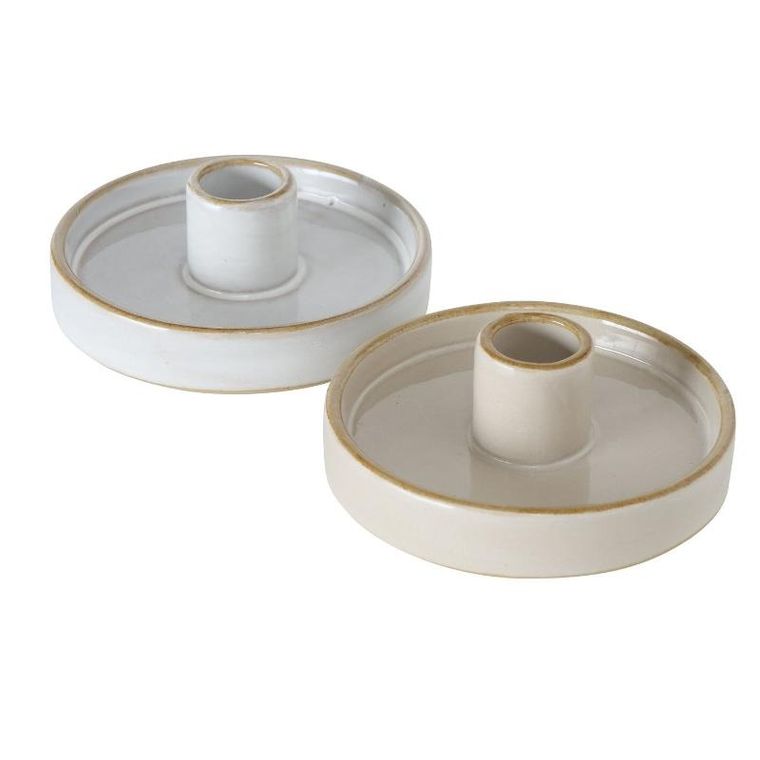 Boltze Home, Marima, okrągły świecznik porcelanowy, 4 cm