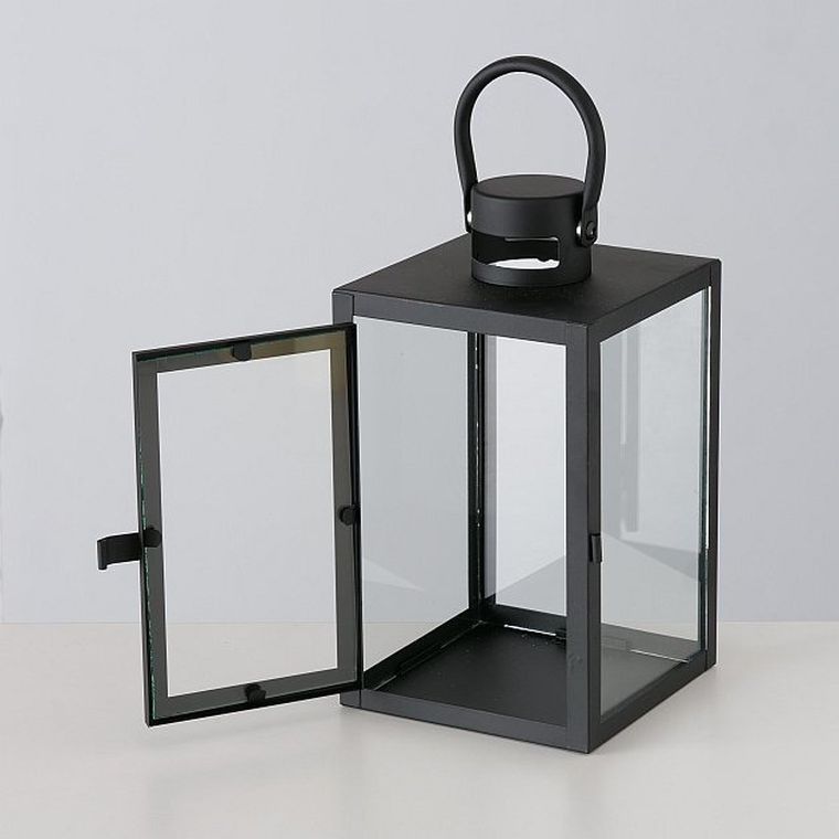 Boltze Home, metalowy lampion ze szklaną szybą, dwa rozmiary, Arana