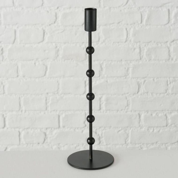 Boltze Home, metalowy świecznik Kimberly, 2 szt., kolor czarny