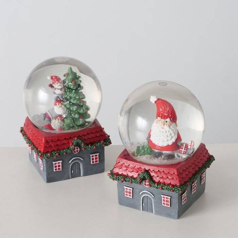 Boltze Home, Monti, kula śnieżna z domkiem, średnica 10 cm