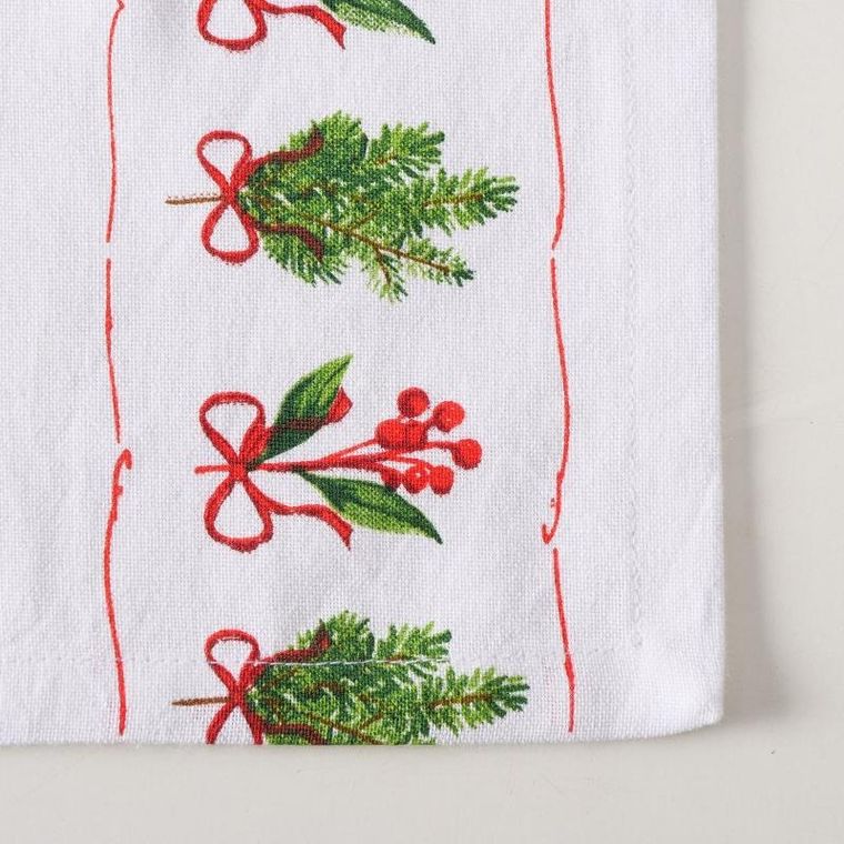 Boltze Home, Noelle, bieżnik z jemiołą, bawełniany, 140 cm