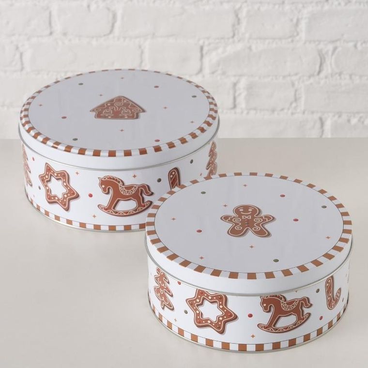 Boltze Home, puszka na ciastka, Ginger, 2 szt.