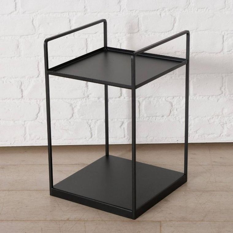 Boltze Home, stoliki kawowe loftowe czarne, Como, 2 szt.