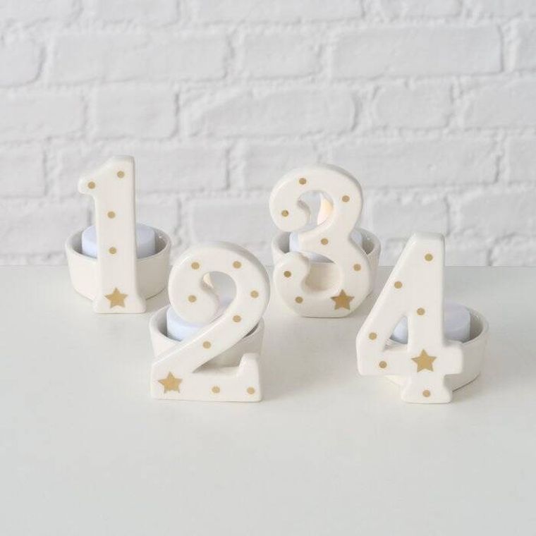 Boltze Home, świeczniki adwentowe z cyframi