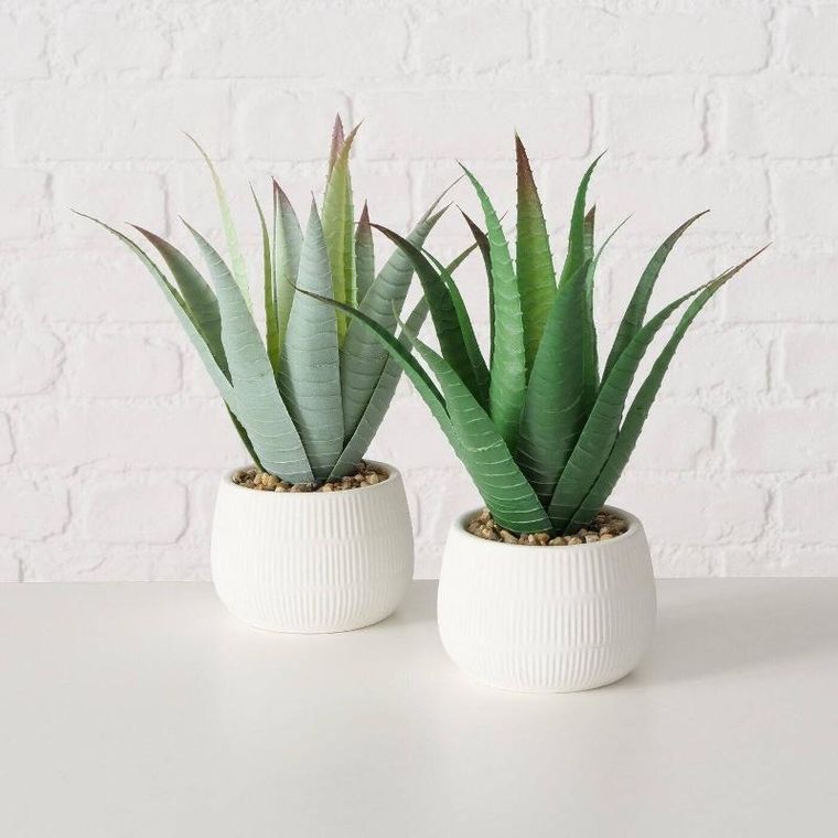 Boltze Home, sztuczna roślina aloes w donicze, Mondrago, 29 cm