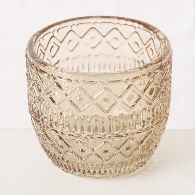 Boltze Home, zestaw szklanych dekoracji, Cherin, świeczniki i wazon