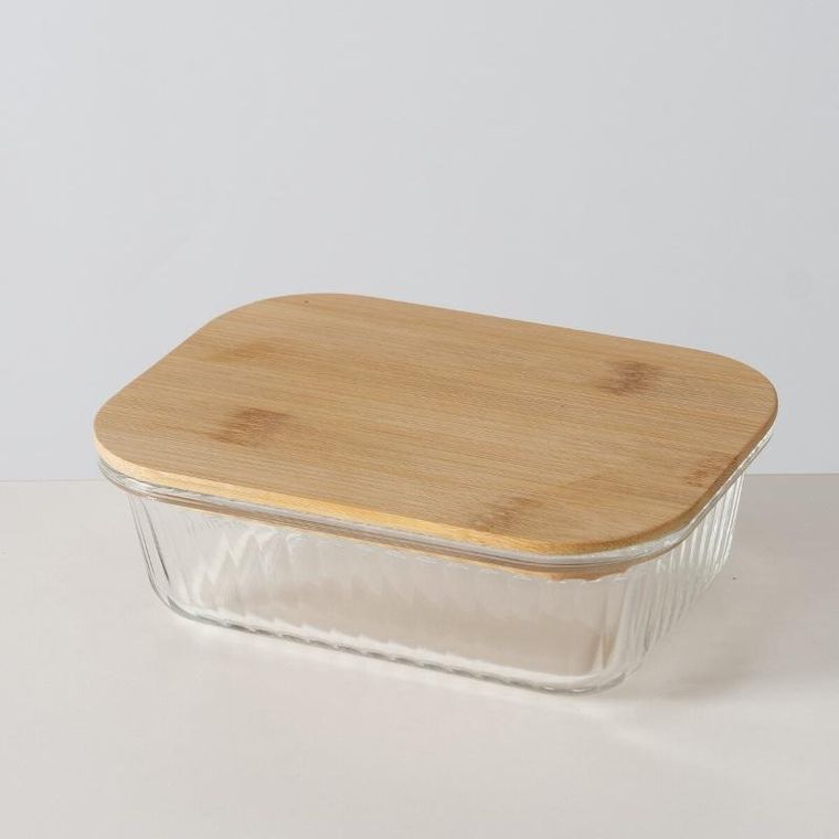 Boltze, Luka, pojemniki na żywność, bambusowe wieczko, 2 szt.