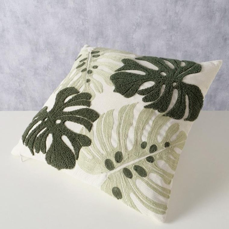 Boltze, ozdobna poduszka z monsterą dubia, 45-45 cm